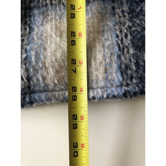 Abercrombie & Fitch Sherpa Lined Boxy Relaxed Fit Shaggy Plaid Flannel Jacket L - Picture 7 of 16